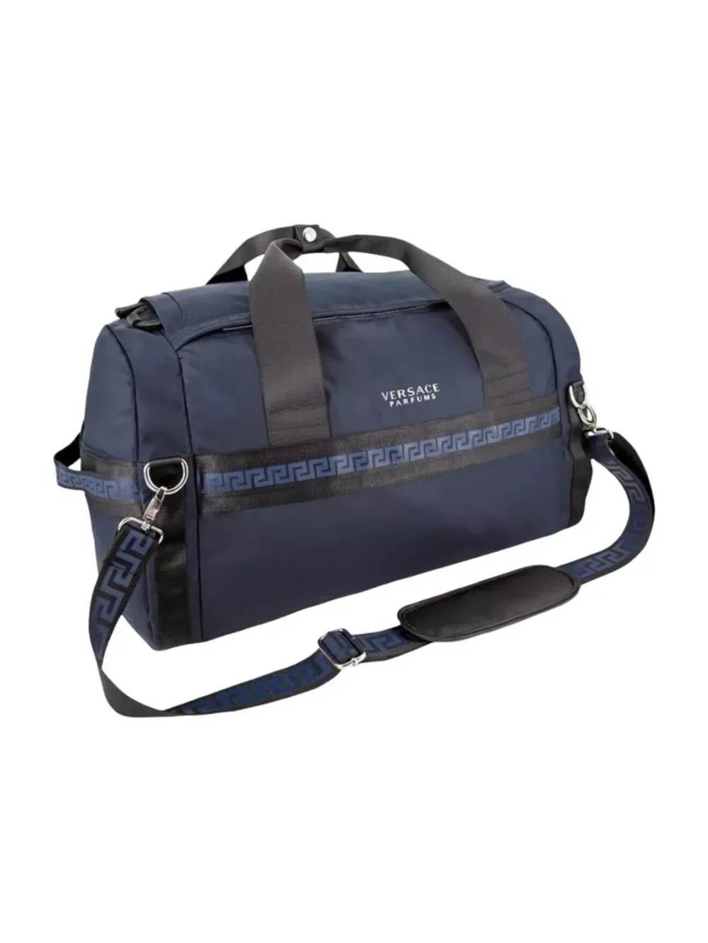 Versace Duffle dark blue Backpack faux gym Weekender travel Bag Par-fume
